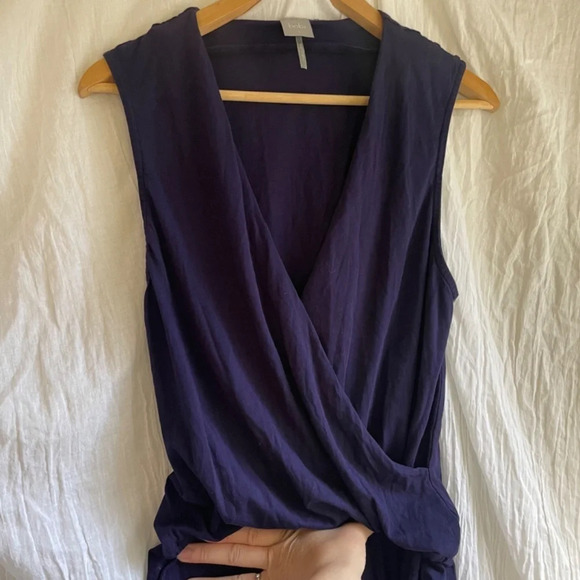 bobi Indigo Sleeveless Crossover Jumpsuit, S - Picture 7 of 7